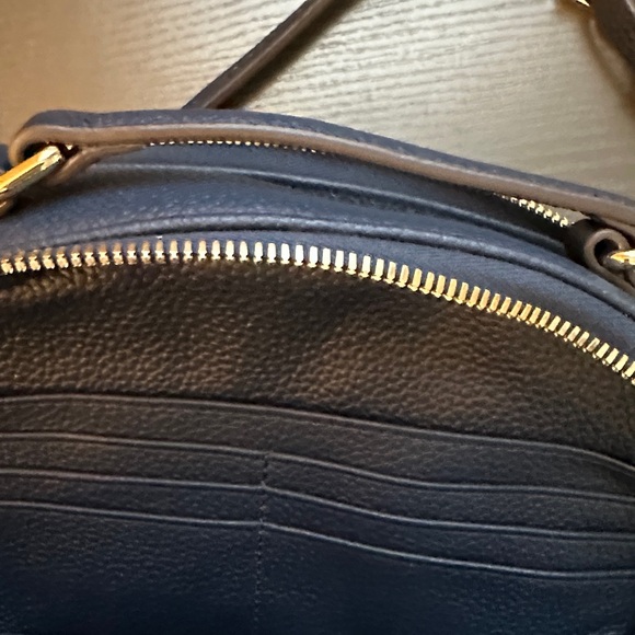 Dooney & Bourke Dark Blue Crossbody Pebbled Leather Bag Built in wallet feature - Picture 9 of 11